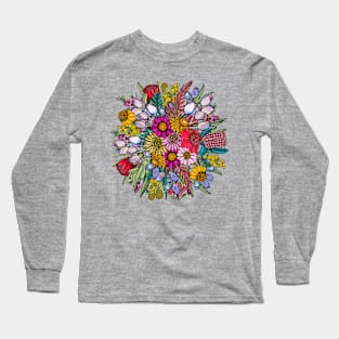 Australian Summer Wildflower Garden Long Sleeve T-Shirt